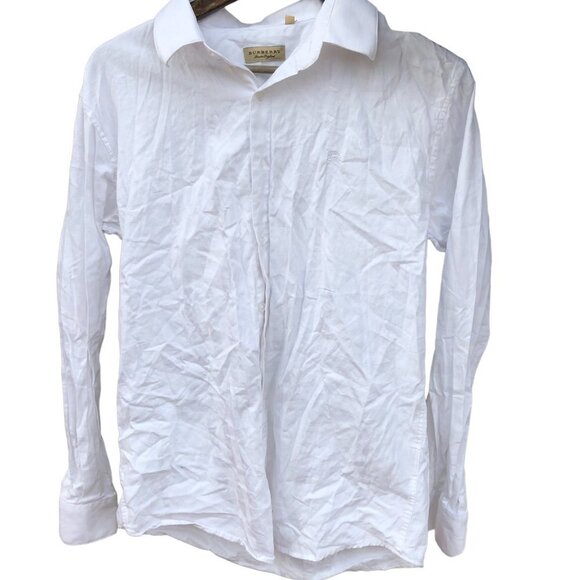 VINTAGE Burberry Shirt Large White - Picture 1 of 10